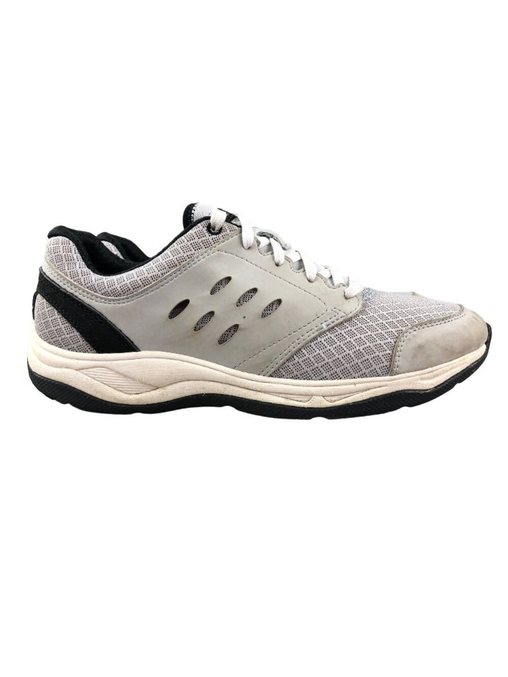 Vionic Men's Size 7 Contest Light Grey Closed Toe Lace-Up Walking Sneakers Shoes